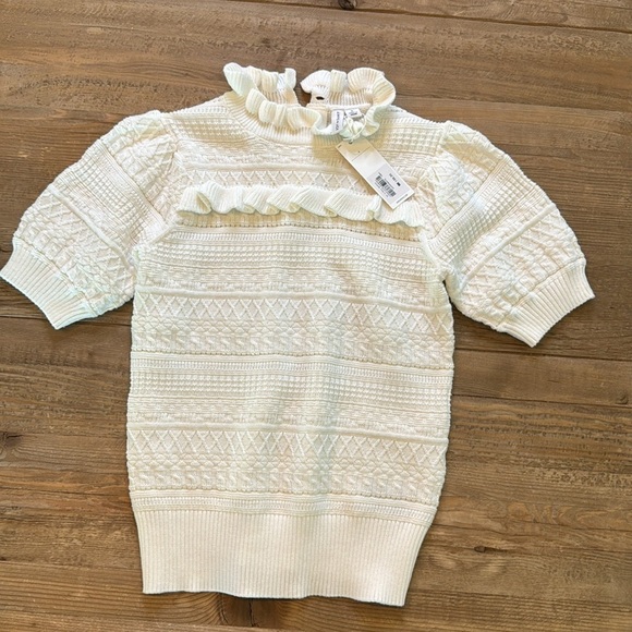 The Heights Sweater Top Janie and Jack NWT 8 off white - Picture 3 of 5